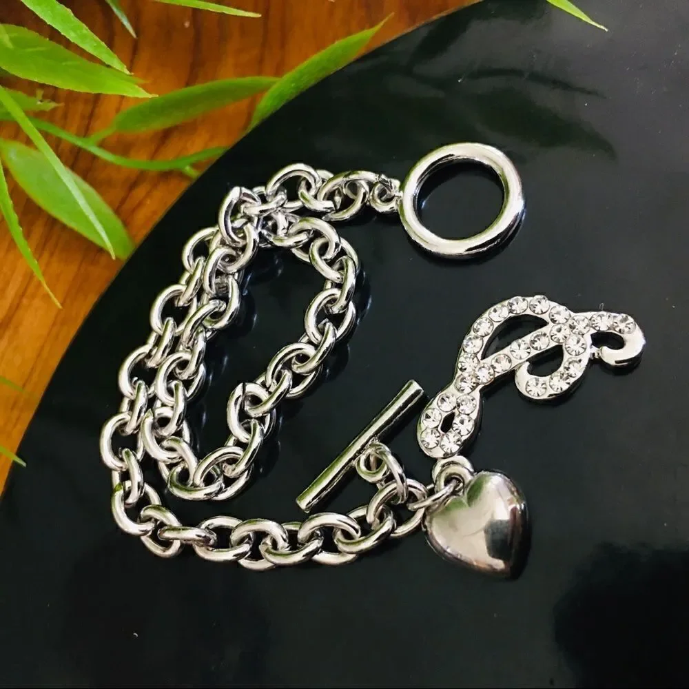 Charm Bracelet Music Note Heart Toggle VALENTINE 4296